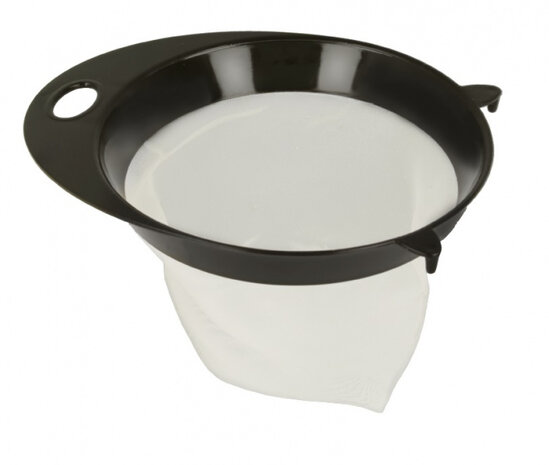 wasbare koffiefilter 12 x 12 cm nylon bruin/wit
