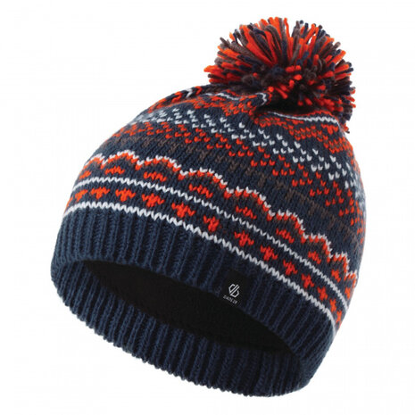 muts Buzzer Beanie jongen acryl gebreid blauw 54-55
