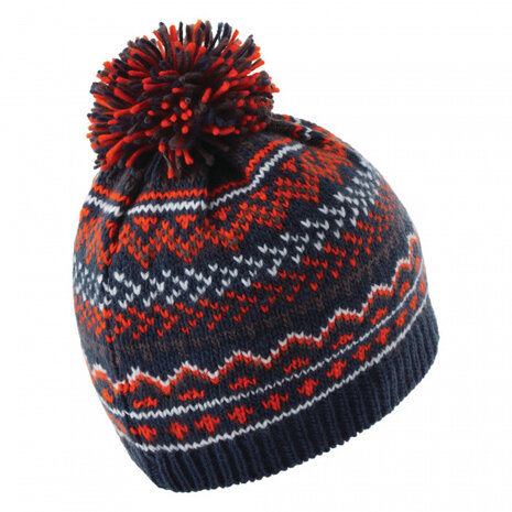 muts Buzzer Beanie jongen acryl gebreid blauw 54-55