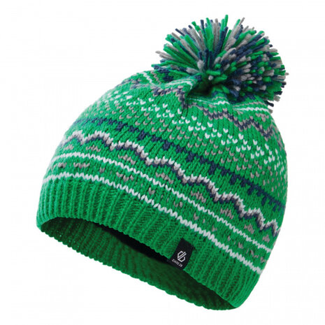 muts Buzzer Beanie jongens acryl gebreid groen mt 52-53 cm