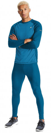 thermoset Methyl heren polyester blauw maat S