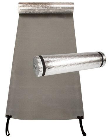 campingmat 190 x 60 cm foam zilver/grijs one-size
