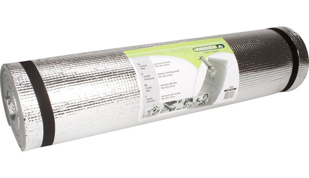 campingmat 190 x 60 cm foam zilver/grijs one-size