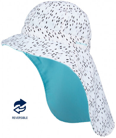 zonnehoed Bora junior polyester/polyamide blauw 52 cm