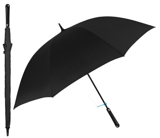 paraplu Golf windproef 102 x 132 cm microvezel zwart
