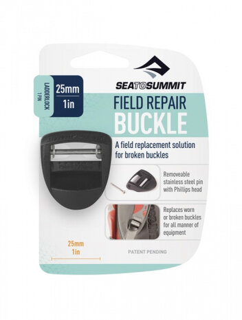 tassengesp Field Repair Buckle 25 mm zwart