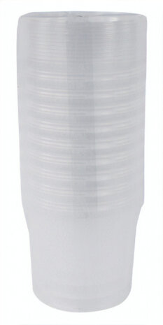 emmer rond met deksel transparant 5,5 liter 10 stuks