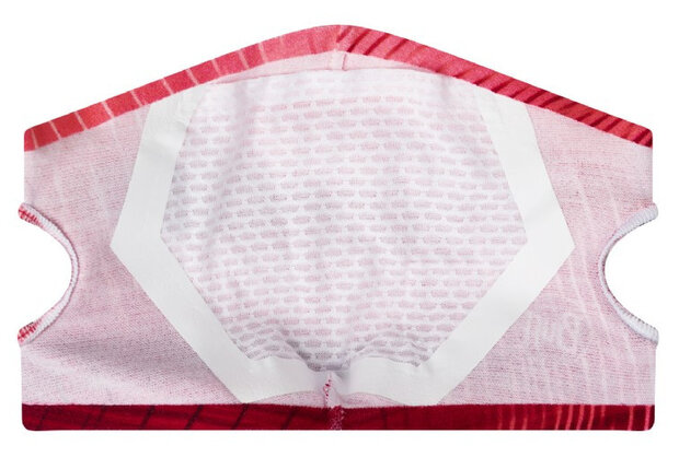 mondkapje Keren katoen 3-laags roze maat one-size