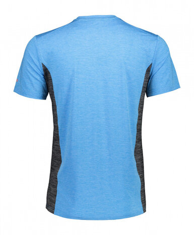 T-shirt heren polyester/nylon blauw maat S