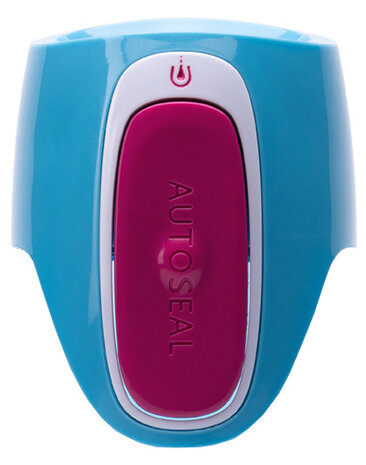drinkflesdeksel Swish 8 x 5 cm blauw/donkerroze