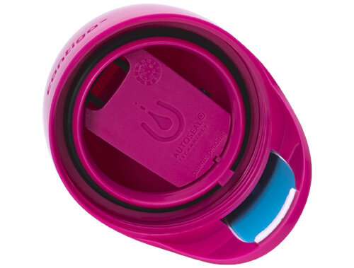 drinkflesdeksel Swish 8 x 5 cm donkerroze/blauw