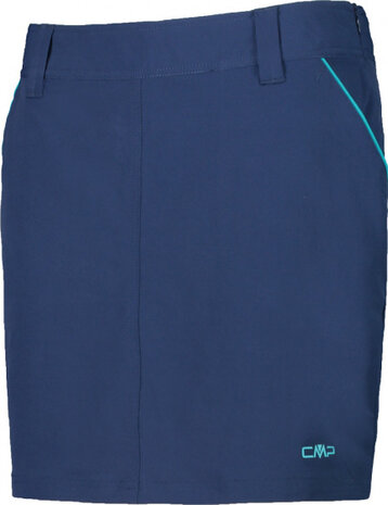 outdoorrok dames polyester/elastaan blauw maat 36
