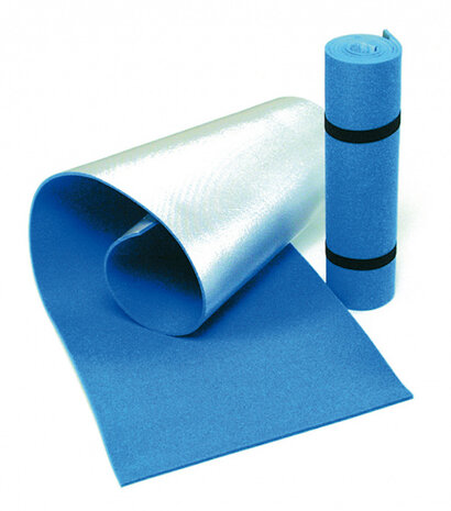 slaapmat 180 x 50 cm foam/PE/aluminium blauw