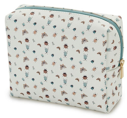 beautycase dames 16 x 12 cm polyester wit