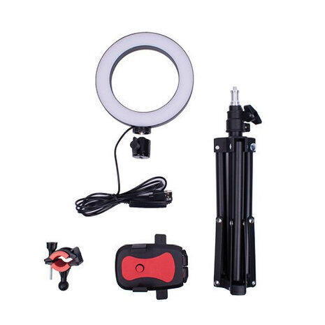 selfiestandaard Vlogging 16 cm led 4-delig