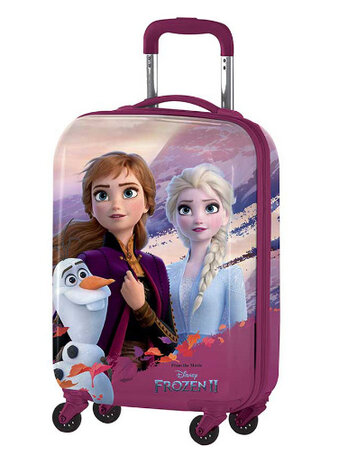 handbagagetrolley Frozen 2 35 liter hardcase paars/blauw