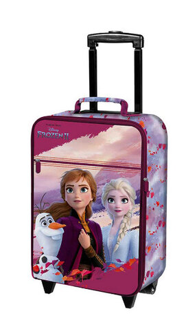 trolley Frozen II 32 liter softcase paars/blauw