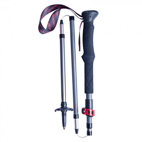 Nordic walking stokken Apex Vario 100-135 cm carbon zwart