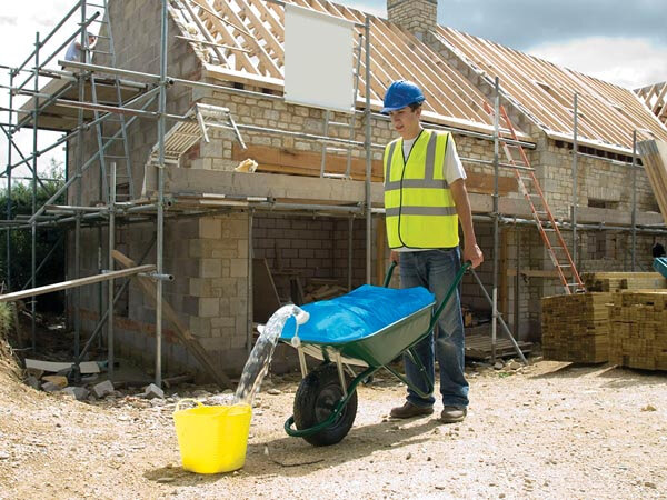waterzak 80 liter polyethyleen blauw 2-delig