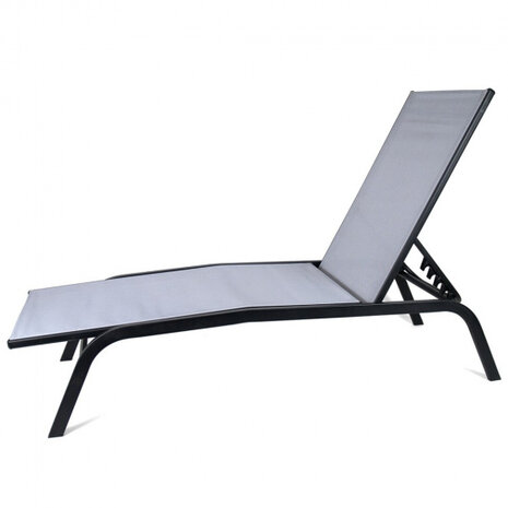 ligbed 191 x 56,5 x 83 cm staal grijs