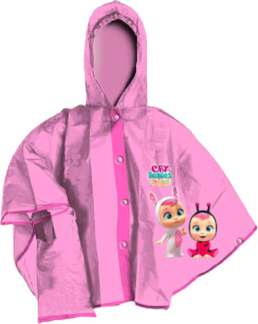 regenjas Dreamy meisjes PVC roze maat 3-4 jaar