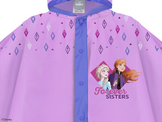 poncho Frozen 2 junior 58 x 85 cm EVA paars