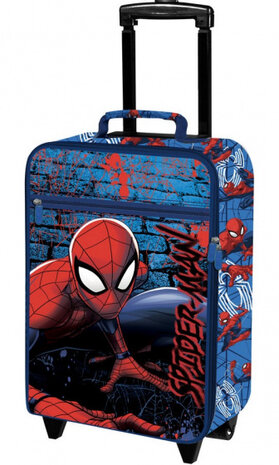 handbagagetrolley Spider-Man 33 liter blauw/rood