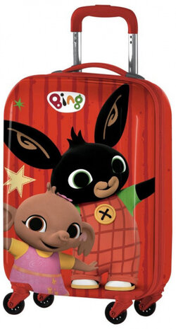 handbagagetrolley Bunny 35 liter hardcase rood