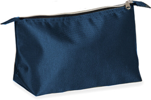 toilettas 24 x 9 x 16 cm polyester donkerblauw