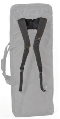 geweerrugzak 40 x 22 x 15 cm polyester zwart
