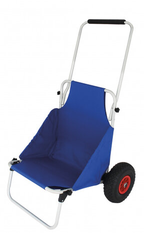 trolley opvouwbaar 72 x 112 cm aluminium blauw