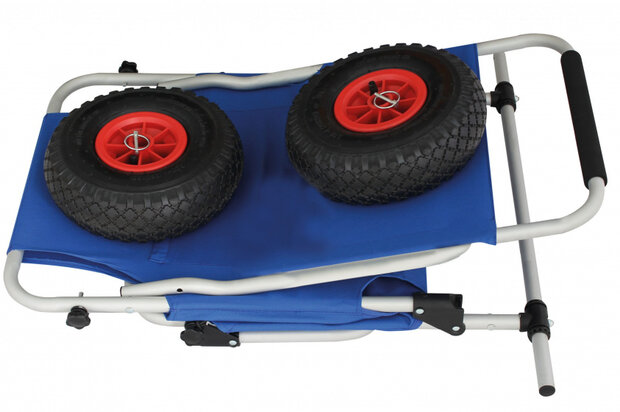 trolley opvouwbaar 72 x 112 cm aluminium blauw