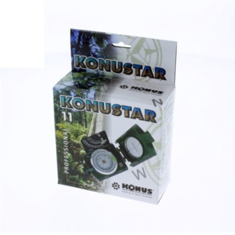 kompas Konustar-11 95 x 65 x 31 mm staal groen