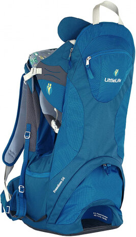 kinderdrager Freedom 75 cm polyester blauw 2-delig