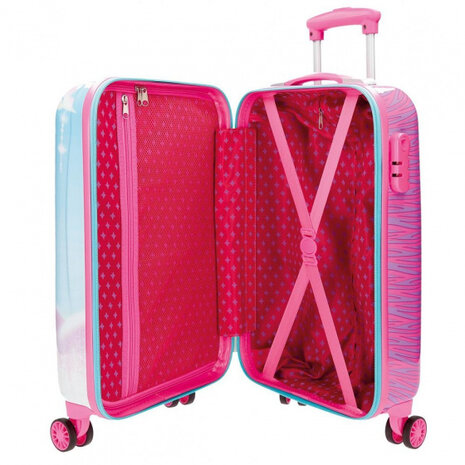 handbagagetrolley Shimmer and Shine 32 liter roze