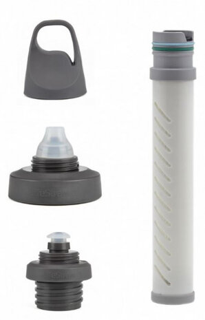 drinkfilterset Lifestraw Universal BPA-vrij grijs 4-delig
