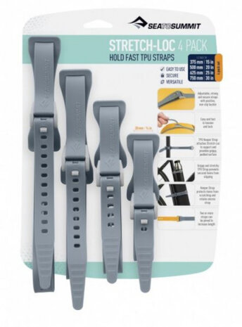 riemen Stretch-Loc TPU grijs 4-delig