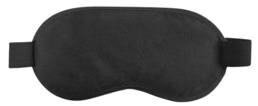 slaapmasker 18,5 x 9 cm polyester/PVC zwart