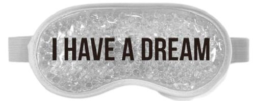 slaapmasker 18,5 x 9 cm polyester/PVC grijs