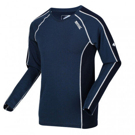 thermoshirt Beru heren wol/polyester denim/navy maat XL