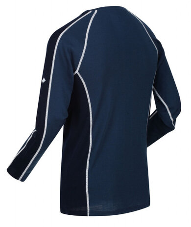 thermoshirt Beru heren wol/polyester denim/navy maat XL