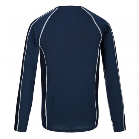 thermoshirt Beru heren wol/polyester denim/navy maat XL
