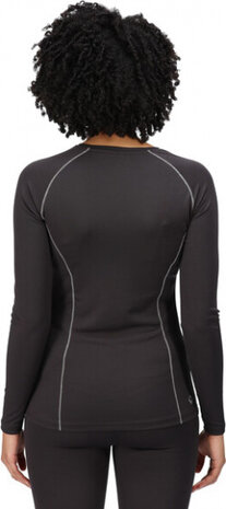 thermokleding Bamley dames polyester antraciet 2-delig mt 42