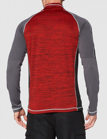 sweater Hepley heren polyester grijs/oranje maat M