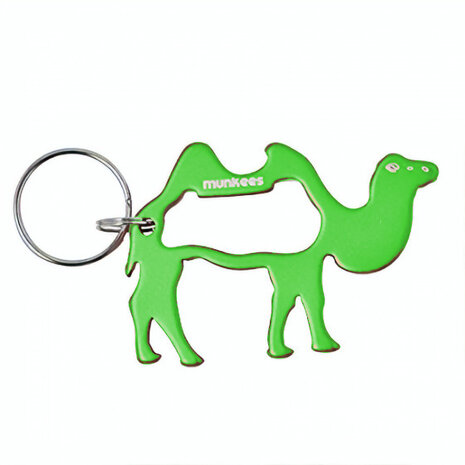 flesopener Kameel 6,5 cm staal groen