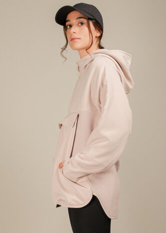outdoortrui Corrine Pile Anorak polyester zachtroze mt XXL