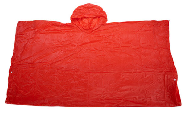 regenponcho PVC rood one-size