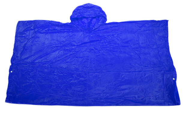 regenponcho PVC blauw one-size