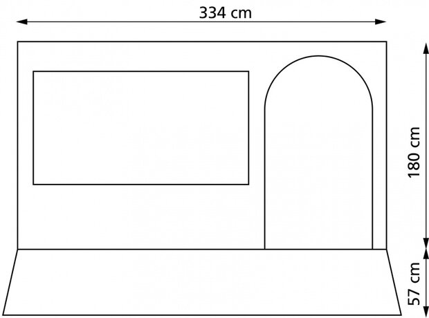 voortent Canopy Room 334&nbsp;cm polyester grijs 5-delig