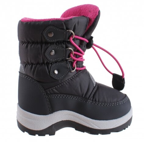 snowboots junior nylon grijs/roze maat 30/31